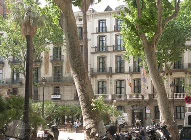 apartment block in barcelona, spain