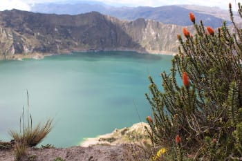 crater lake in loja, ecuador