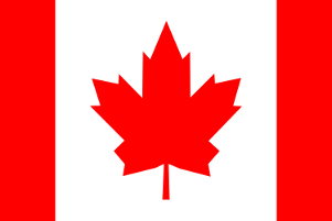 Canadian Flag with red maple leaf emblem