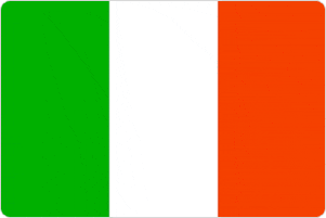 Italian Flag consisting of 3 vertical green white and red stripes
