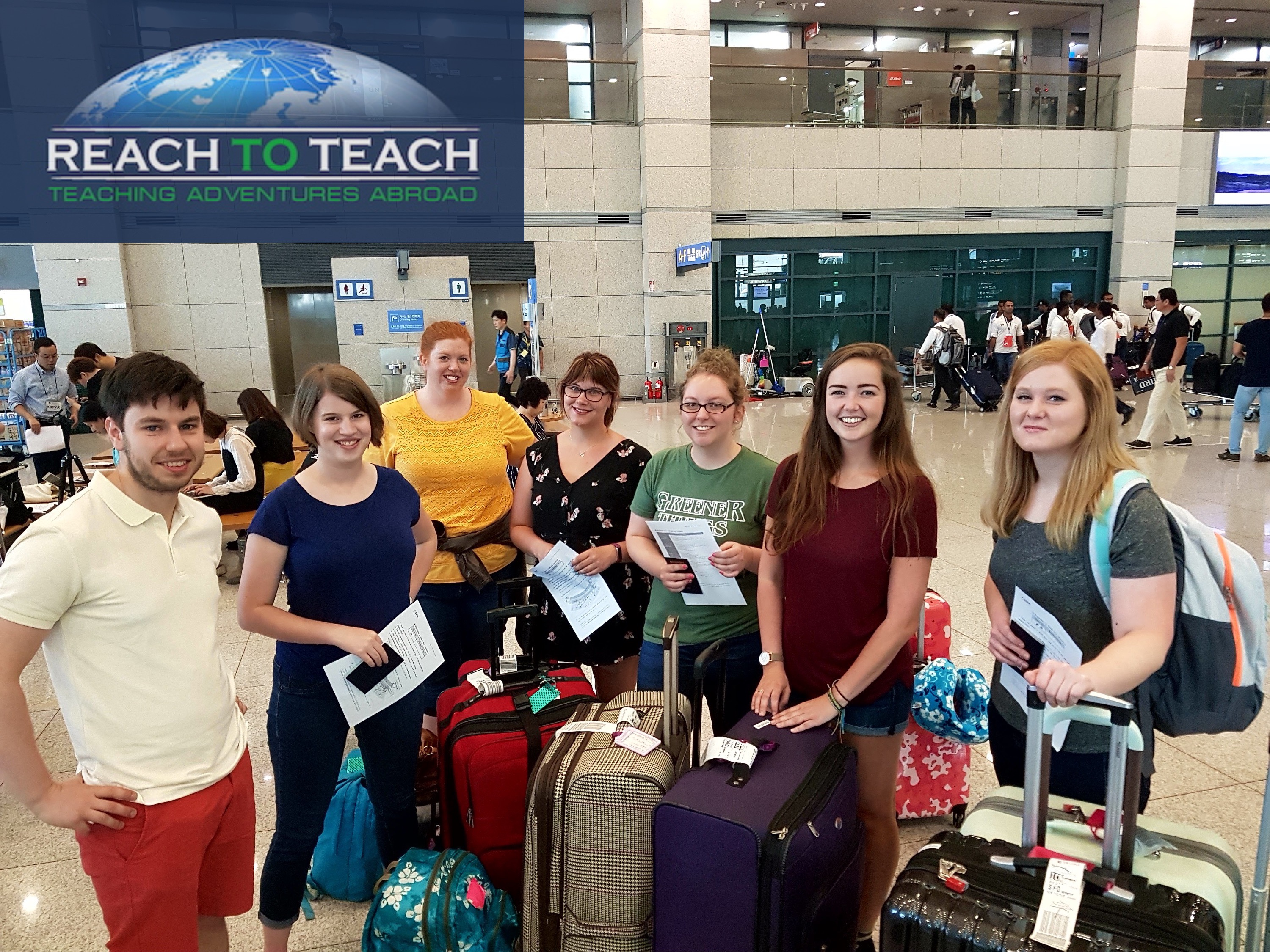 a group of new TEFL teachers arrived at a new country to start their work